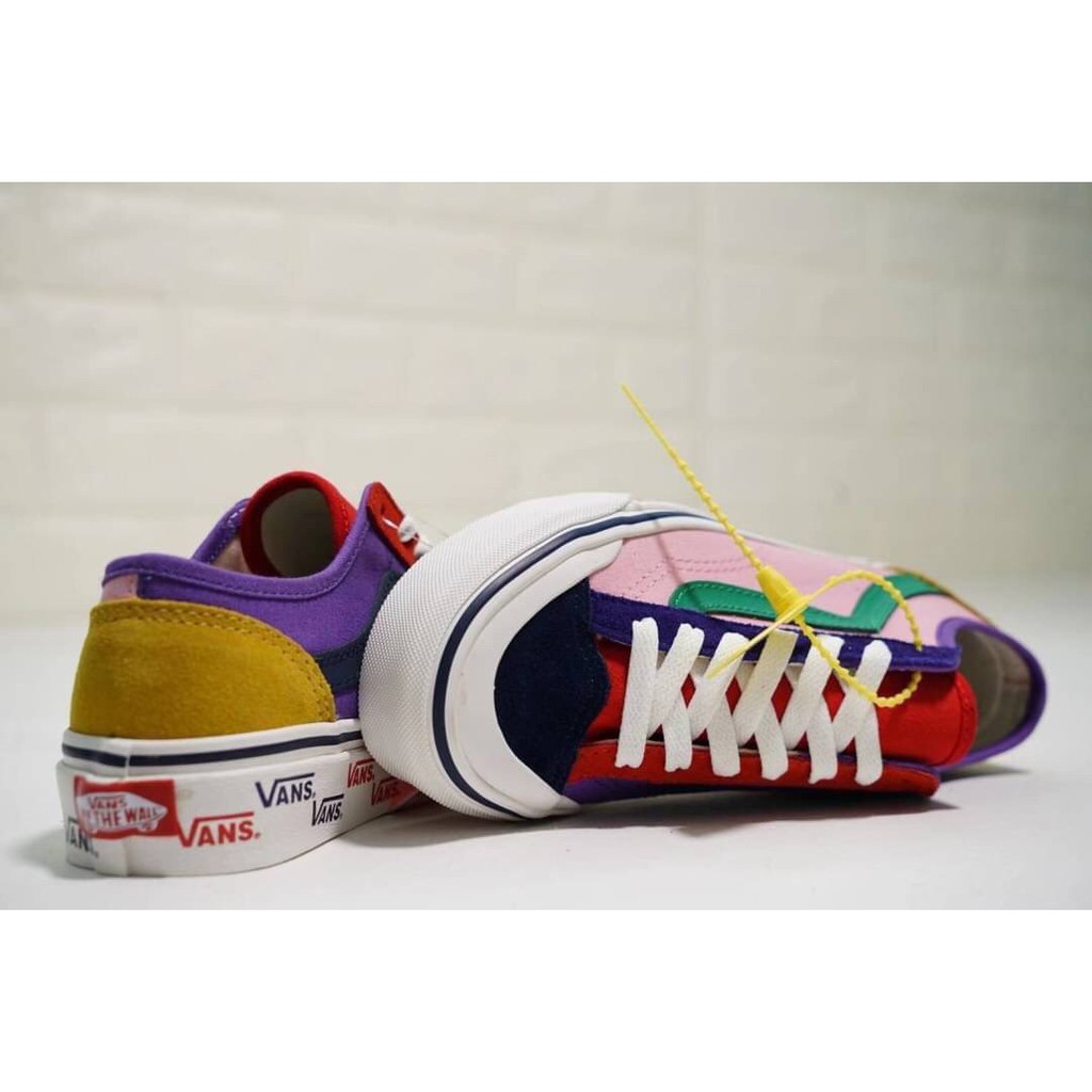 รองเท้าvans 36 patchwork multi size36-41 รองเท้าผ้าใบ รองเท้าลำลอง