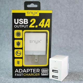 Enyx  EA-02 หัวชาร์จ Enyx Fast Charger 2.4A ของแท้100%  (2ช่องUSB) มีระบบ Auto ID ปรับการจ่ายไฟตามอุปกรณืที่นำมาชาร์จ