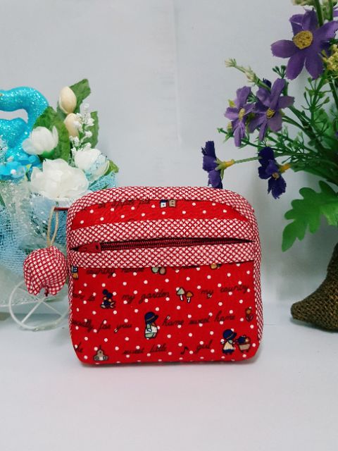 กระเป๋าผ้าใส่เหรียญ สตางค์ ขนาด 3.5"×4.5"