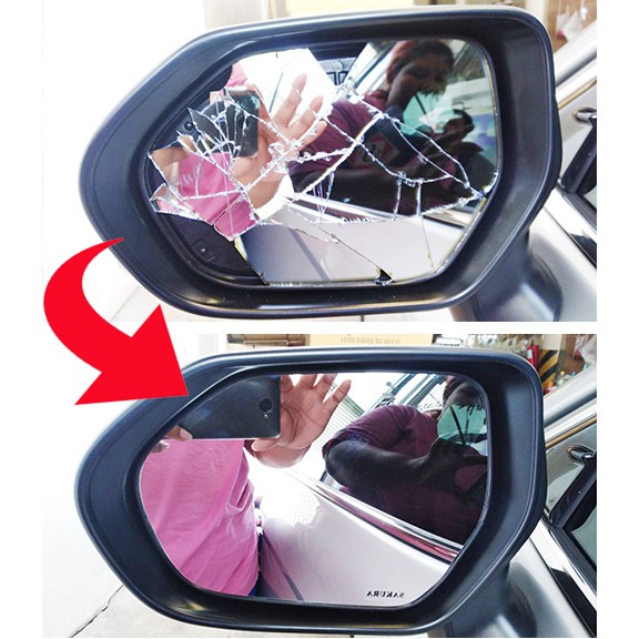 เลนส์กระจกมองข้าง สำหรับ  Toyota SIENTA  ( โตโยต้า เซียนต้า )   กระจกไม่หลอกตา