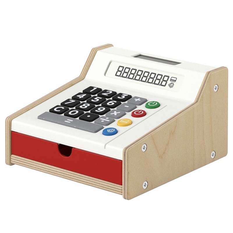 เครื่องคิดเงินเด็กเล่น สามารถคิดใช้บวกเลขได้จริงเหมือนเครื่องคิดเลข มีเงินกระดาษให้