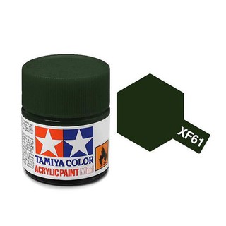 สีสูตรน้ำทามิย่า Tamiya Acrylic XF61 Dark Green 10ml