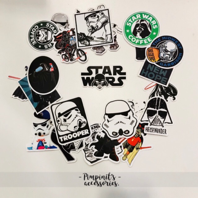 🇹🇭 พร้อมส่ง : สติ๊กเกอร์กันน้ำขนาดจัมโบ้ลายสตาร์วอลร์ส | Star Wars  Waterproof Decoration Sticker (Jumbo Size). | Shopee Thailand