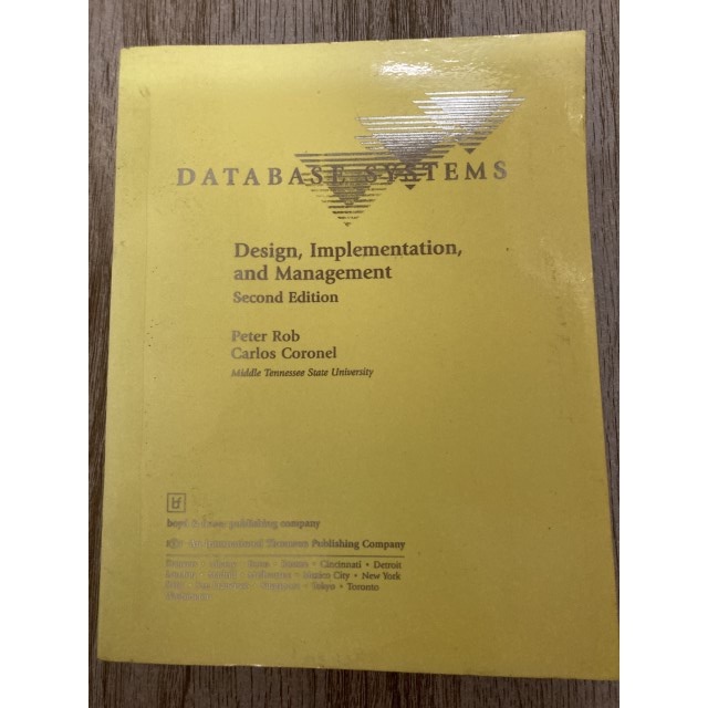 หนังสือมือสอง Textbook ราคาถูก Database Systems: A Practical Approach to Design, Implementation, and Management
