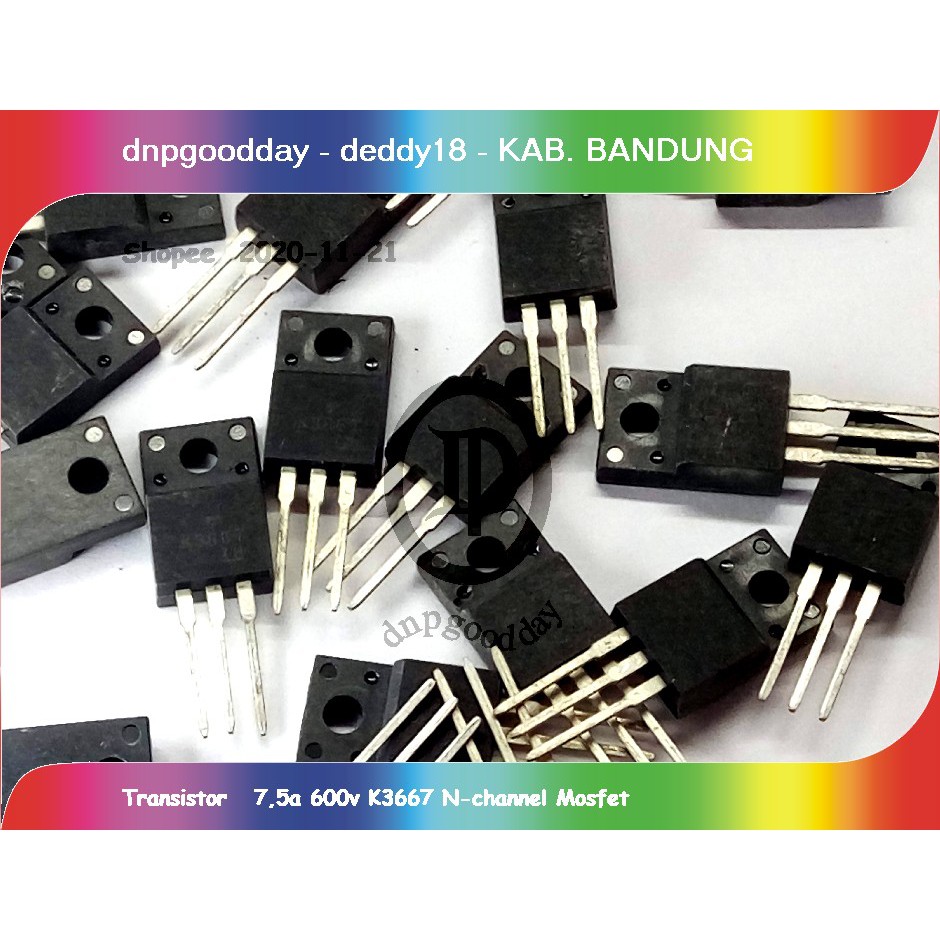 ทรานซิสเตอร์ 7.5a 600v K3667 N-channel Mosfet