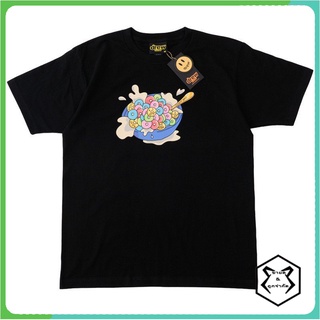 DREW HOUSE HAPPY LOOPS TEE smiley oatmeal donut t-shirt short sleeve ผ้าฝ้าย 100%