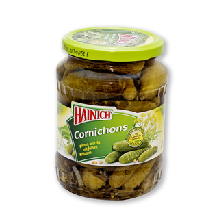 &lt; ยอดนิยม  &gt; ไฮนิช แตงกวา 670 กรัม Hainich Cornichons 670 g