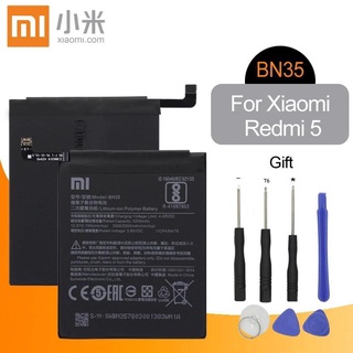 Xiao Miโทรศัพท์เดิมแบตเตอรี่BN35สำหรับXiaomi Redmi 5 Redmi5สีแดงMi5คุณภาพสูง3300MAhแบตเตอรี่เปลี่ยนโทรศัพท์