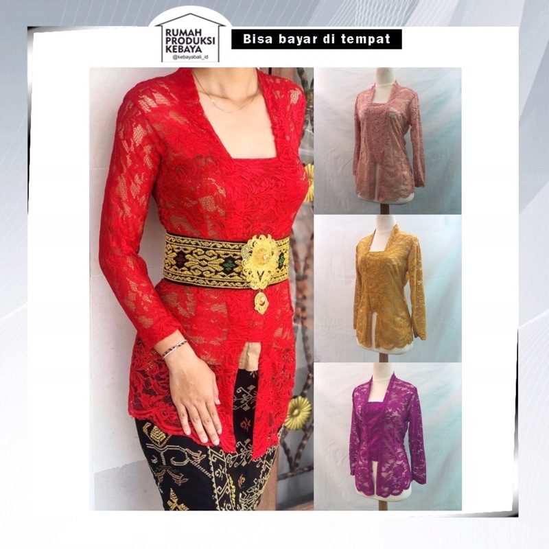 ใหม่โซเฟียเตียง Kutu Brocade Balinese Kebaya Modern Traditional Top Color Series 2