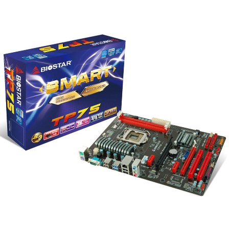 เมนบอร์ด Mainboard  Biostar TP75 (LGA1155) DDR 3 รองรับ Core i Gen.2-3  สินค้าคุณภาพ สวยทุกบอร์ด ส่ง