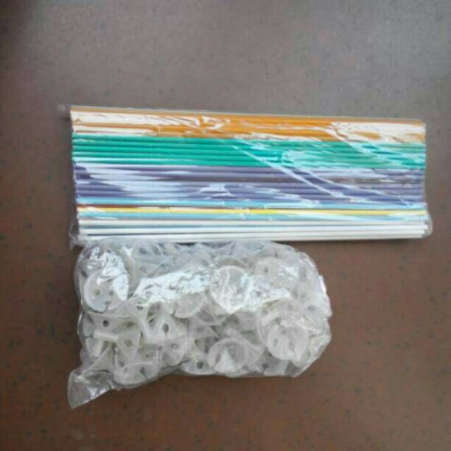 LATEX BALLOON STICKS + CUP แพ็ค 100 ชิ้น