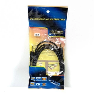 ถูกที่สุด! สาย TR Stereo 3.5 mm ผู้ หัว-ท้าย สีดำ ยาว 1.5 m แพ็คถุงละ 1 เส้น สาย AUX เข้า 1 ออก 1 สาย TR สเตอริโอ