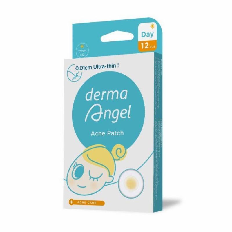 แผ่นแปะสิว สูตรกลางวัน DERMA ANGEL Da Acne Patch Day 12 ชิ้น/กล่อง