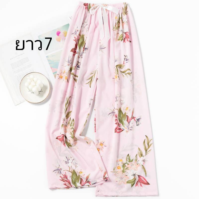 กางเกงผู้หญิง ขายาว ผ้าพริ้วใส่สบาย เอวยางยืด ไซส์ใหญ่ ราคาถูก รุ่นหญิงยาว - รูปที่ 3