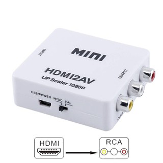 ตัวแปลง HD to AV Converter (1080P) แปลงสัญญาณภาพและเสียงจาก HD เป็น AV (White)