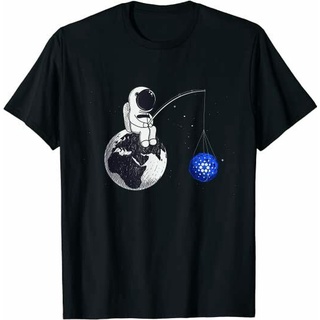 เสื้อยืด พิมพ์ลาย Cryptocurrency Talk Cardano To The Moon ADA Space ADA สําหรับผู้ชาย 695636