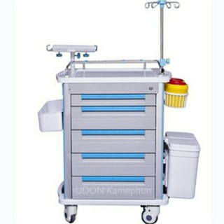 💥ส่งฟรี💥รถเข็นฉุกเฉิน5ลิ้นชักABS Emergency Cart