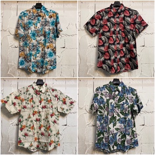 เสื้อเชิ้ตฮาวายลายดอก‼️ Hawaii ไซค์ m l xl 2xl 3xl 4xl ผ้าcotton💯% เนื้อผ้านิ่มสวมใส่สบายไม่ร้อน ใส่ได้ทั้งชายและหญิง