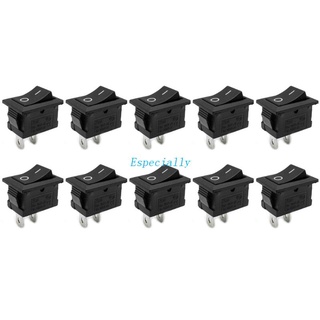 Esp สวิตช์โยกเปิด ปิด SPST 2 Pin สําหรับรถยนต์ เรือ 10 ชิ้น