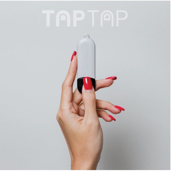 แท่งกดปุ่มอนามัย TAPTAP สีเมฆ (ขาวทึบ) (แถมฟรี ตัวเกี่ยวและสายคล้องคอ ภายในกล่อง)