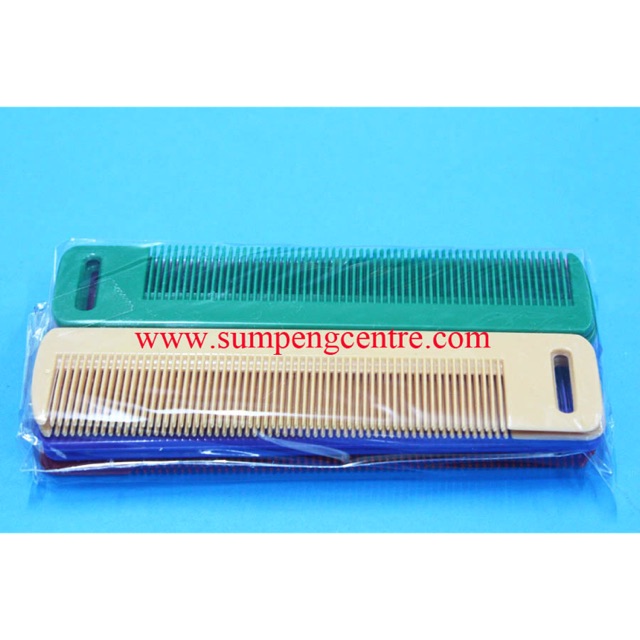 หวีพกสั้น – สีสด (1 แพค – 12 ชิ้น) Short comb solid colour (1 pack – 12 pieces)