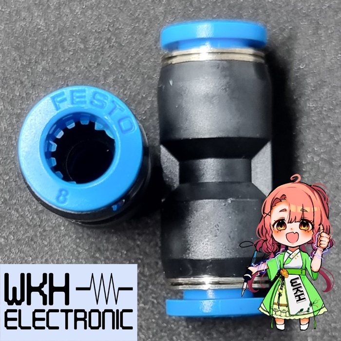 QS-8 QS8 FESTO PUSH IN CONNECTOR 8MM (ฟิตติ้ง)