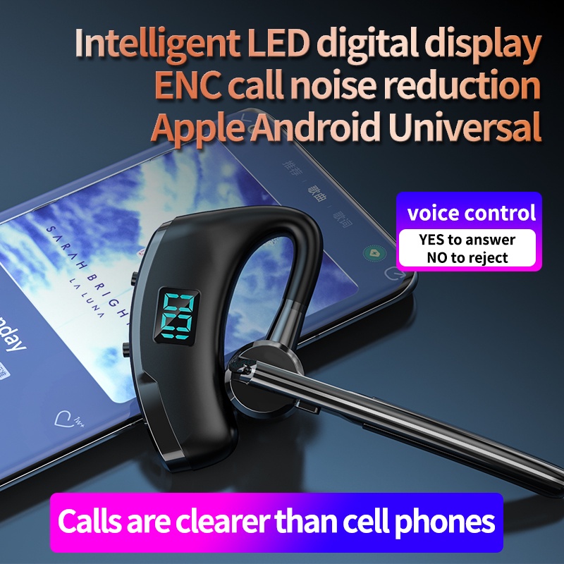 Disour V8S หูฟังดิจิทัล จอแสดงผล LED พร้อมไมโครโฟนลดเสียงรบกวน HD สําหรับสมาร์ทโฟนทุกรุ่น