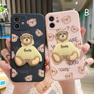 เคสโทรศัพท์  หมีสามมิติ แบบนิ่ม TPU  สำหรับ  Samsung J2 Prime J7 Prime A02S A51 4G A71 4G A31 A11 S20 FE 5G A20S A50 A30S A50S A30 A20  A10