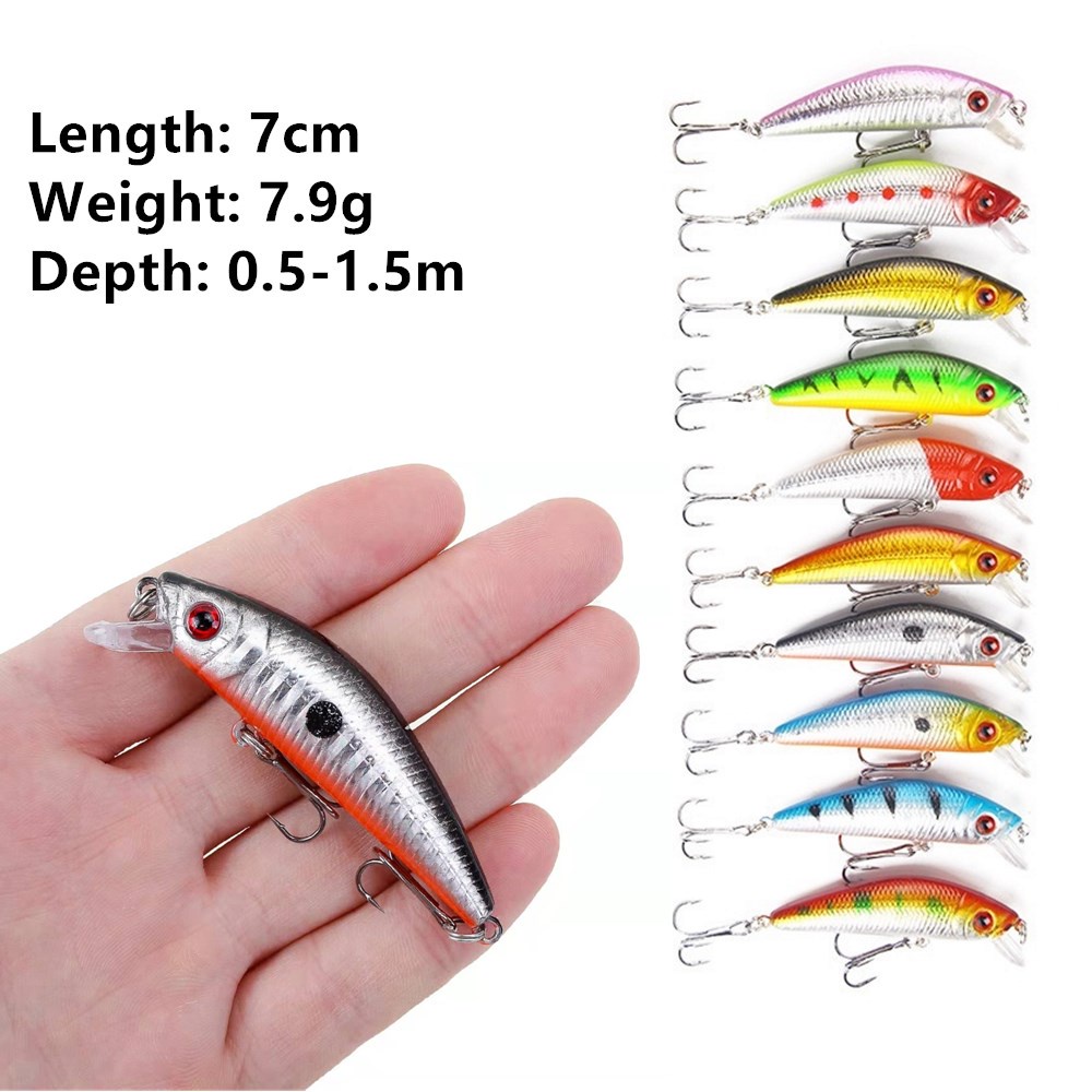 เหยื่อปลอม เหยื่อตกปลา แบบแข็ง ยาว 6 กรัม 9 ซม. Minnow Lure