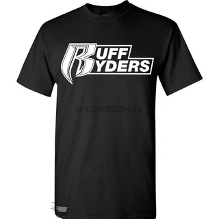 เสื้อผ้าผช【สไตล์ฮาราจูกุ】เสื้อยืด ผ้าฝ้าย 100% พิมพ์ลายโลโก้ Ruff Ryders สไตล์วินเทจ ฮิปฮอป DMX LHZYS-5XL