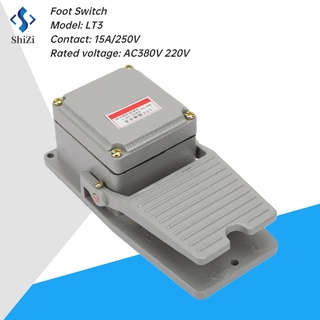 [สวิตช์เท้า] Foot Control Switch Pedal Switch เท้าสวิทช์อลูมิเนียมเหยียบเท้าเหยียบสีเงิน Lt3