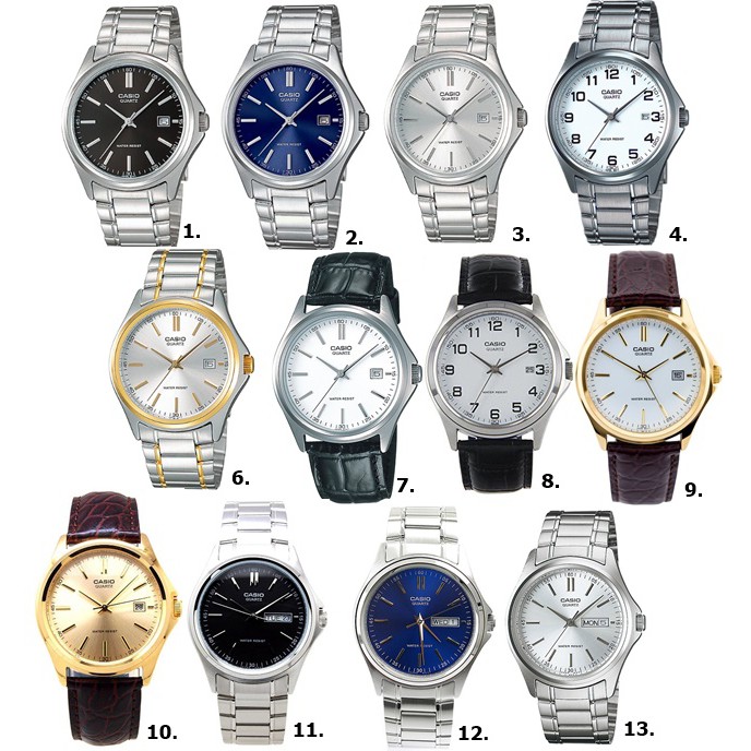 แท้ 100%  Casio Man/Lady นาฬิกาคู่ LTP-1183 MTP-1183 MTP-1239D MTP-1239 MTP-1183A series เรียบหรู ดูดีประกันศูนย์​ 1 ปี