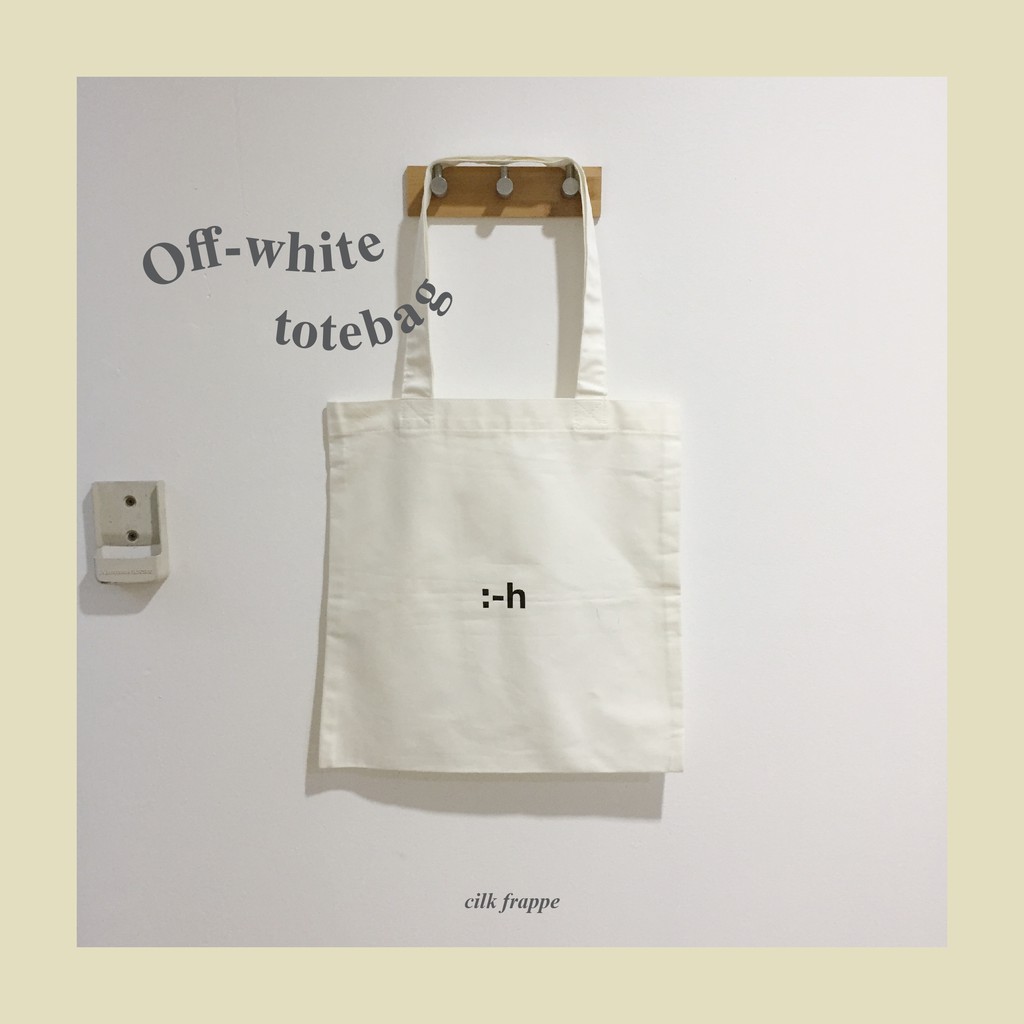 (พร้อมส่ง!) กระเป๋าผ้าสี Off-white
