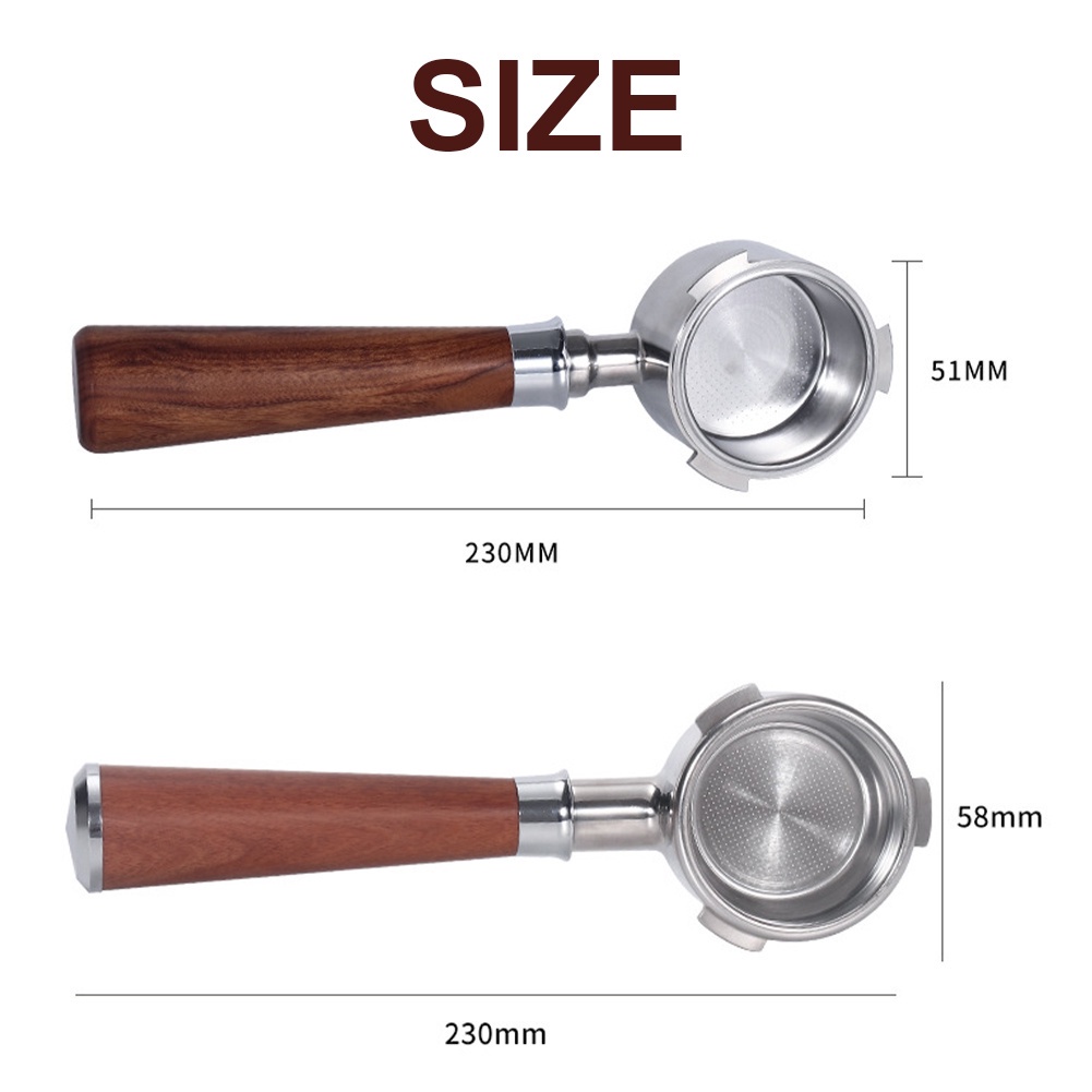 สินค้าพร้อมส่ง ✔ 51/58MM Coffee Bottomless Portafilter ก้านชงกาแฟ ด้ามชงกาแฟ หัวชงกาแฟ