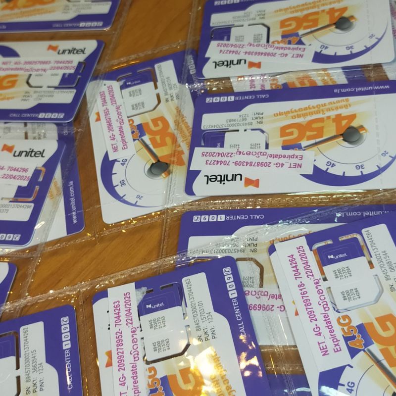 ซิมเน็ต ลาว ยูนิเทล sim unitel (ซิมเปล่าพร้อมเน็ต ...