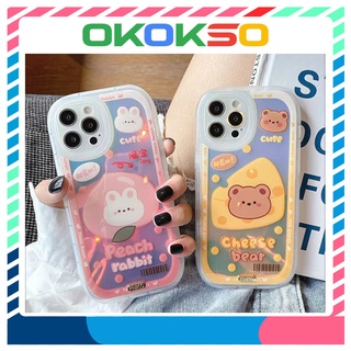 เคสโทรศัพท์มือถือลายการ์ตูนหมีกระต่ายสําหรับ Oppo Reno6 5G, Reno6Pro, Reno5, Reno5Pro, R17,