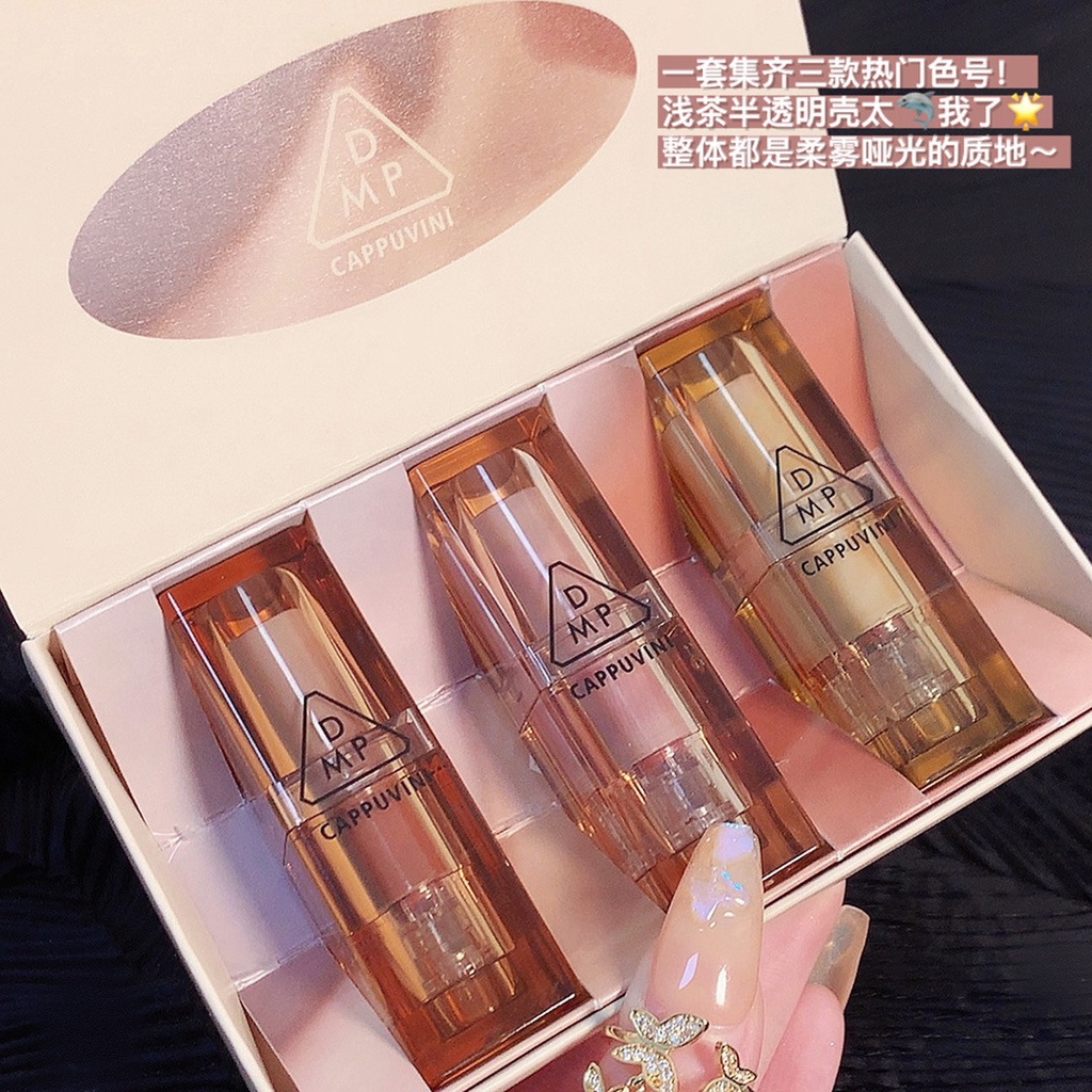 พร้อมส่งจากไทย DMP CAPPUVINI ลิปสติกเนื้อแมทเนียนสวย ขนาด 3.5 g. สีน่ารักๆ อินที่สุด เนื้อแมทเนียนสวย