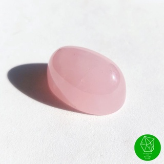 หินโรสควอทซ์ Rose Quartz (ทรงหัวแหวนนูนสูง)