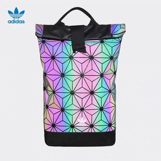 [ของแท้ 100%] กระเป๋าเป้ Adidas ของแท้กระเป๋าเป้โคลเวอร์กระเป๋านักเรียนเลเซอร์ 3DPU กระเป๋าคอมพิวเตอร์ความจุขนาดใหญ่ส่งต