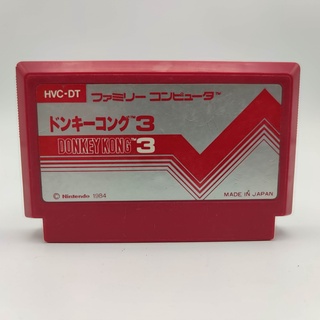 Donkey Kong 3 ปกคลื่นหัวใจ ตลับแท้ Famicom [FC] เทสแล้ว เล่นได้