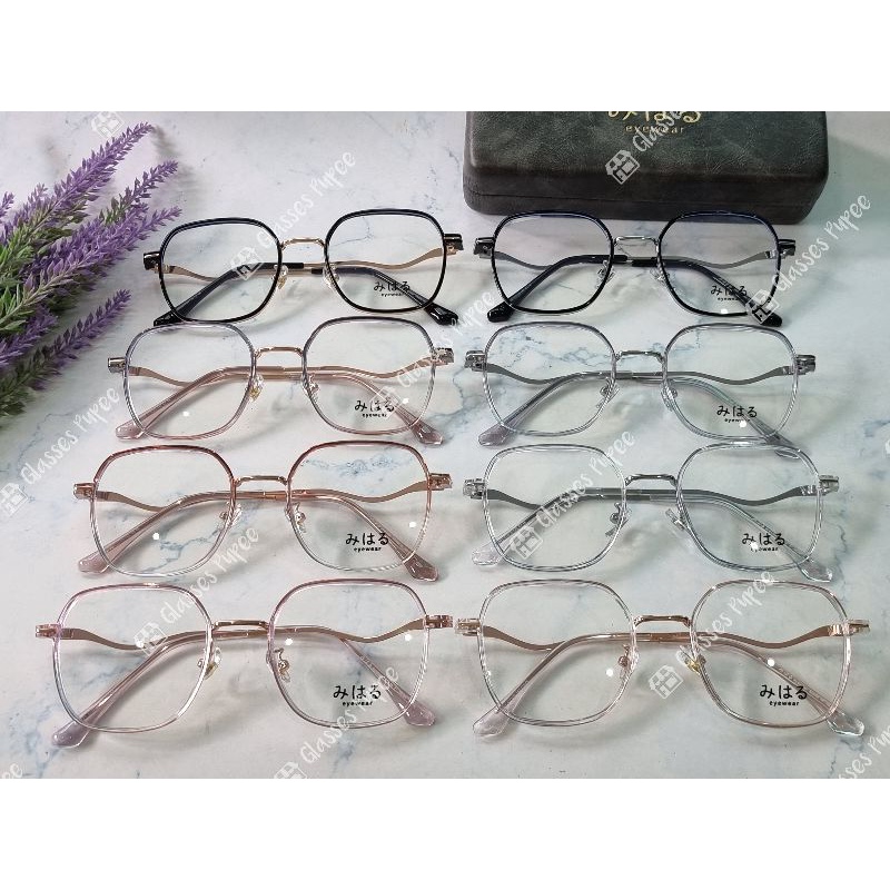 กรอบสายตาญี่ปุ่น みはる (Miharu) รุ่น M2322 พร้อมเลนส์ตัดแสงสีฟ้า 🎁 ส่งฟรี 🎁