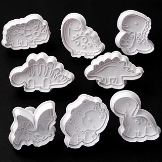4 ชิ้น ไดโนเสาร์ คุกกี้ ลูกสูบ ตัด DIY บิสกิต แม่พิมพ์ ฟองดองท์ เครื่องมือตกแต่งเค้ก การ์ตูน เบเกอรี่ แม่พิมพ์
