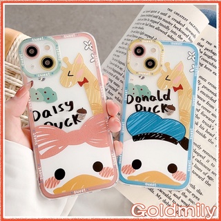 🔥 เคสไอโฟน14พลัส เคส Apple iPhone 14 โดนัลด์ ดั๊ก &amp; เดซี่ ใสแองเจิลอายขอบเหลี่ยมน่ารักสไตล์การ์ตูน iPhone 13 เคสi11 Xr 12 11 SE 2022 7 i8plus xr เคสไอโฟนSE3 2022 14 Pro Max X เคสไอโฟน7พลัส เคสไอโฟน11 XS Donald Case