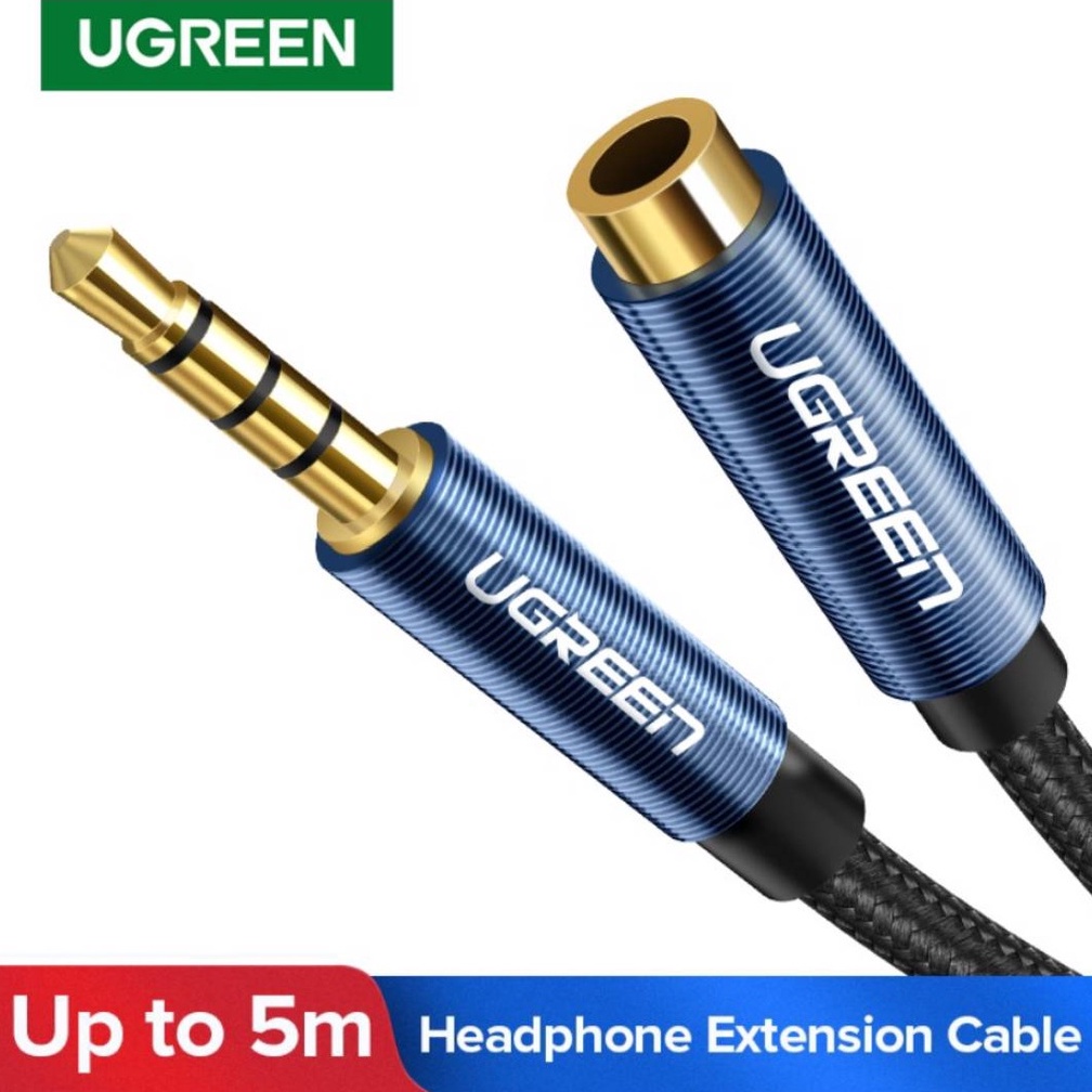 UGREEN รุ่น 40675 AUX 3.5mm Cable Male to Female วัสดุ ทอง24K Auxiliary Aux Stereo Professional HiFi รองรับ หูฟัง, ไมค์