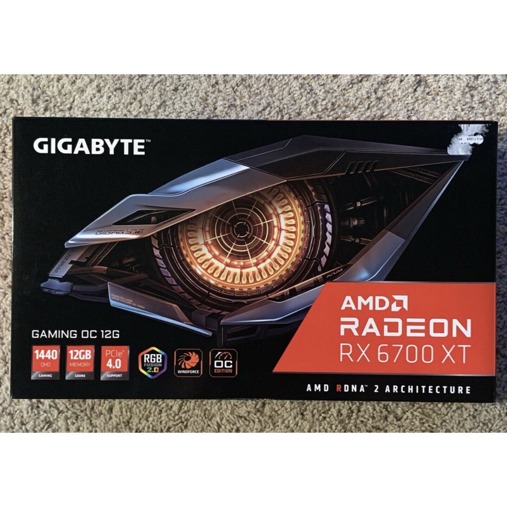 Brand new original Gigabytes Radeon Gaming OC RX6700XT 12gb Graphic card