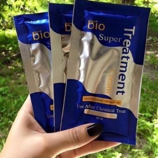 💙Bio treatment แบบซอง กรีนไบโอ ซุปเปอร์ ทรีทเมนท์ ครีม (สีน้ำเงิน) Green Bio Super Treatment 30ml.