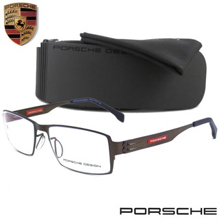 Porsche แว่นตา รุ่น P 9051 C-3 สีน้ำตาล กรอบเต็ม ขาสปริง วัสดุ สแตนเลส สตีล (สำหรับตัดเลนส์) กรอบแว่นตา Eyeglasses