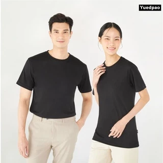 Yuedpao รุ่นโคตรนุ่ม ยืดแต่ไม่ย้วย ยับยากแบบไม่ต้องรีด ยืดเปล่า เสื้อยืดคอกลม เสื้อยืดสีพื้น โคตรนุ่ม สี Black