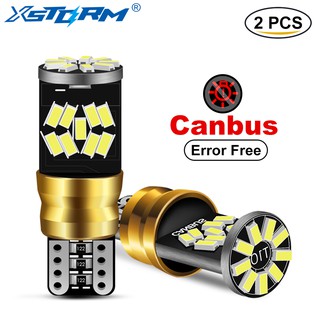 หลอดไฟ W5W Led T10 Canbus 27Smd 6000K สีขาวสําหรับติดตกแต่งภายในรถยนต์ 2ชิ้น