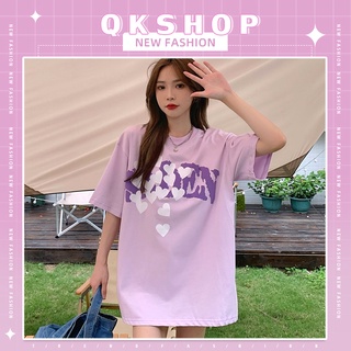 QKshop เสื้อยืดคอกลมสุดเท่ห์🎉ลายมินิมอลสวยมาก☀️สวยกว่านี้ไม่มีอีกแล้วใส่แล้วสดใสดั่งพระอาทิตย์(ตก)🔥